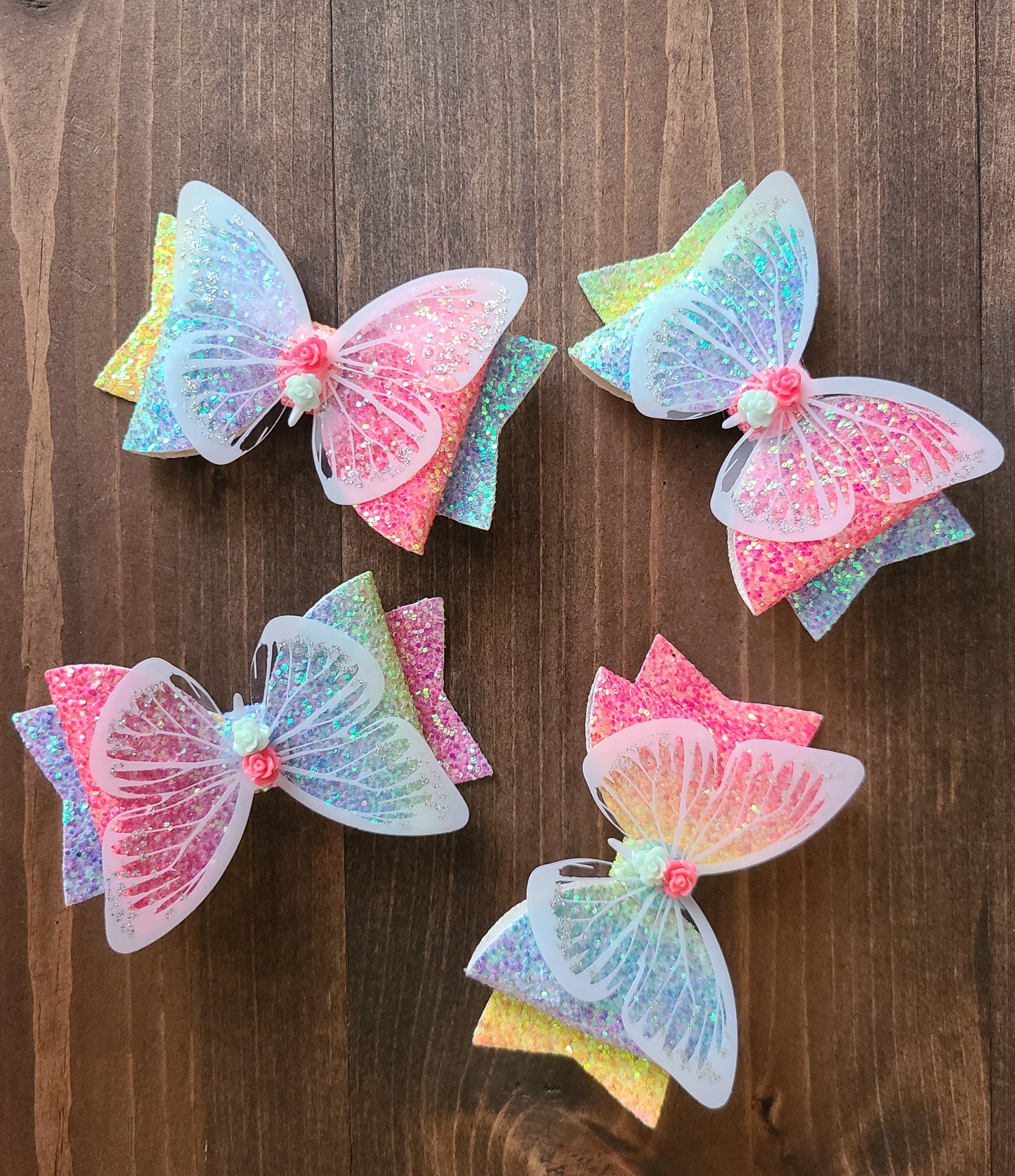 Butterfly Girls Glitter Hair Clip bow For Toddlers/Girls (2pcs)