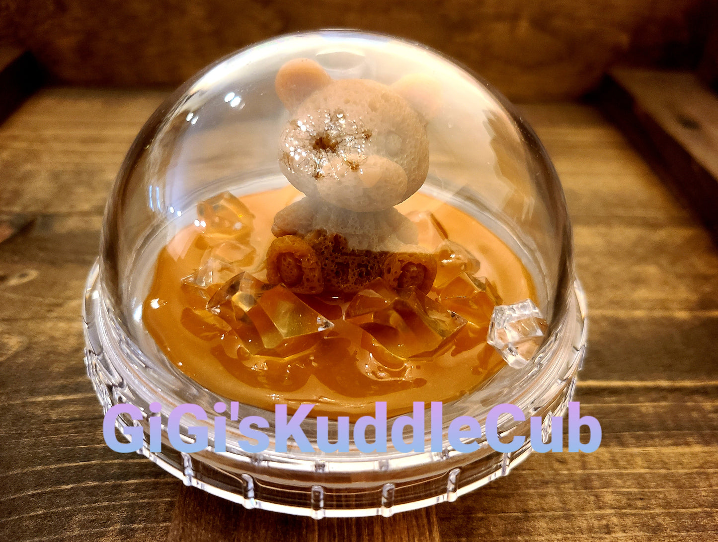 Double Walled Dome Lid 3D Bear Ice Cubes Acrylic Tumbler With Straw BPA Free 16oz