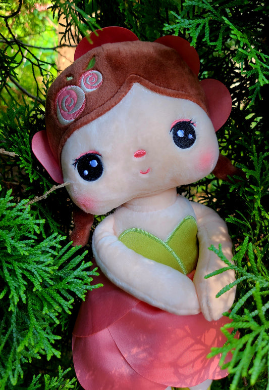 Soft Rag 13in Rose Fairy Plush Doll Toys/Handmade Baby Gift Toy/Decor/Baby Gift Toy/ Metoo