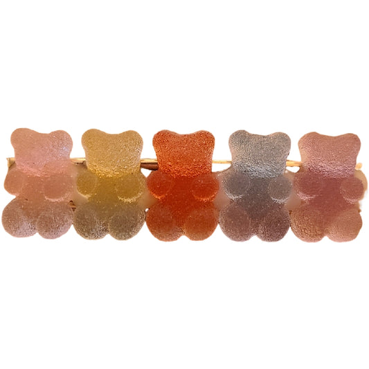 Fashion Sugar Coated Resin Gummy Bear Hairpins Hair Accessories For Girls 2pcs