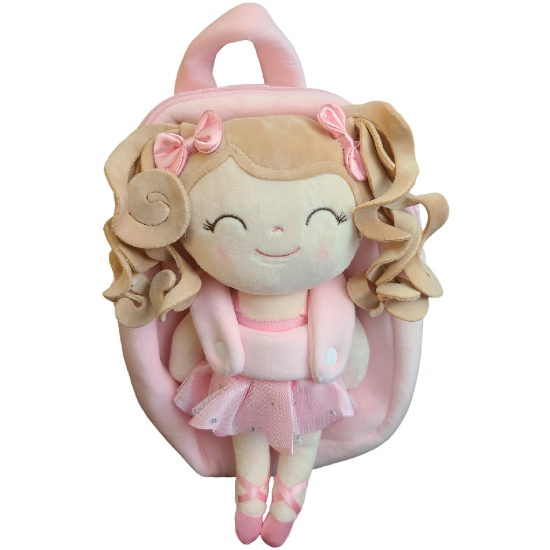 Ballerina Dancer Baby Girl Plush dolls Toy With Plush Backpack