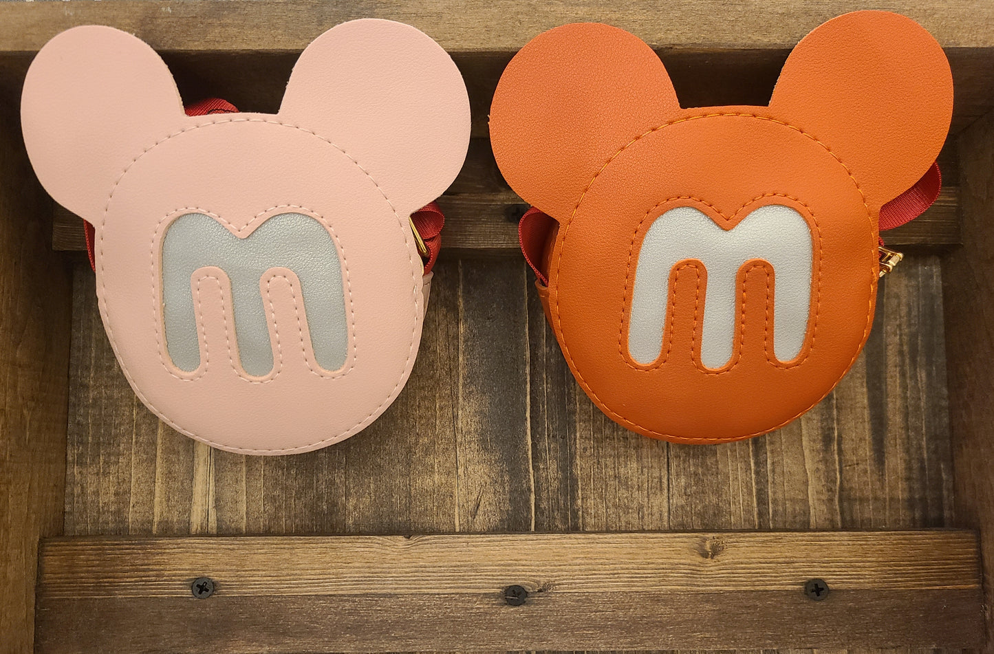 Fashion Mini "M" Letter Wide Shoulder Strap Designer Cartoon Mouse Ears Crossbody Mini Purse For Toddlers/Girls