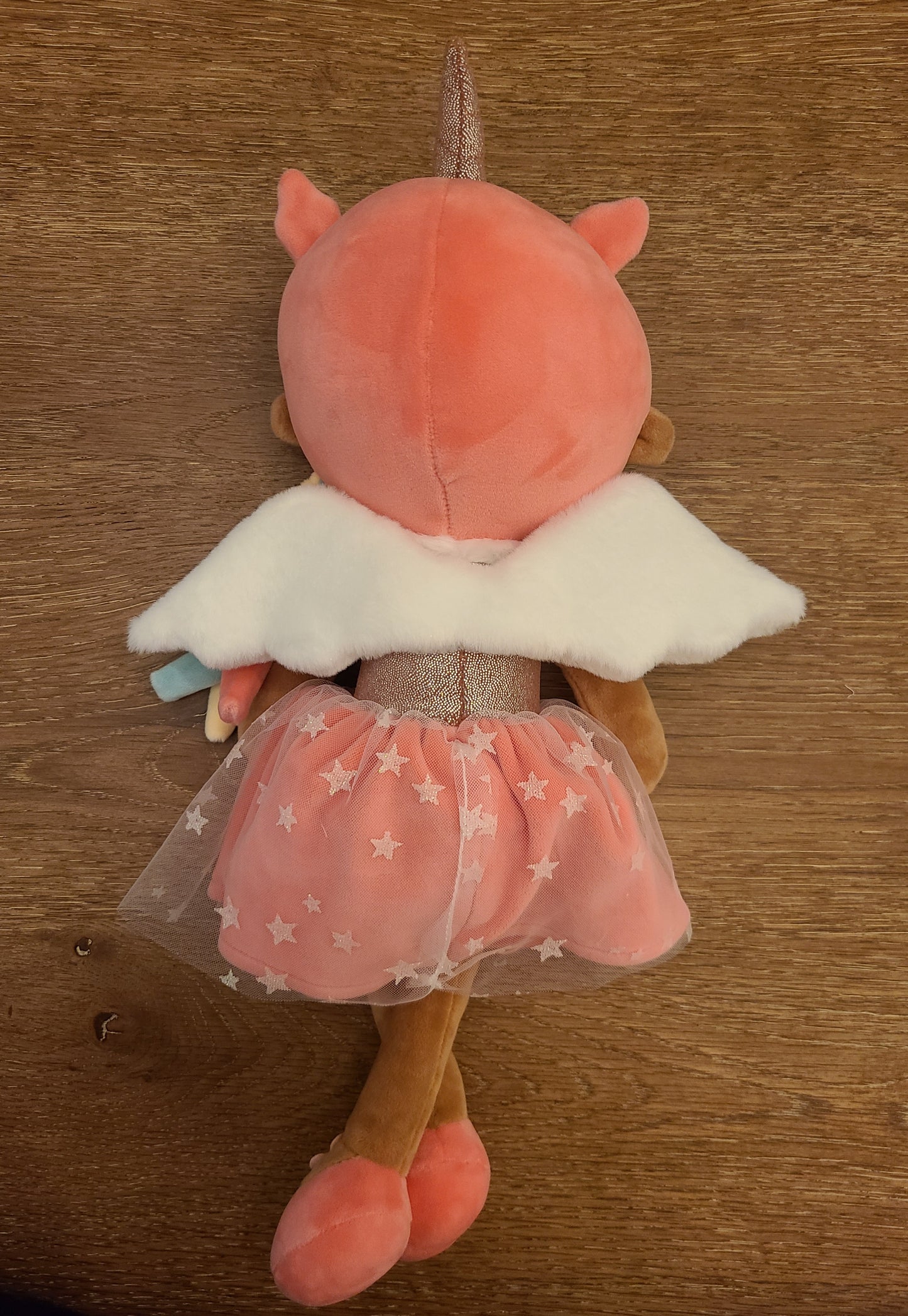 Soft Rag 15in Brown Skin Unicorn Girl Stuffed Plush Doll/Handmade Baby Gift Toy