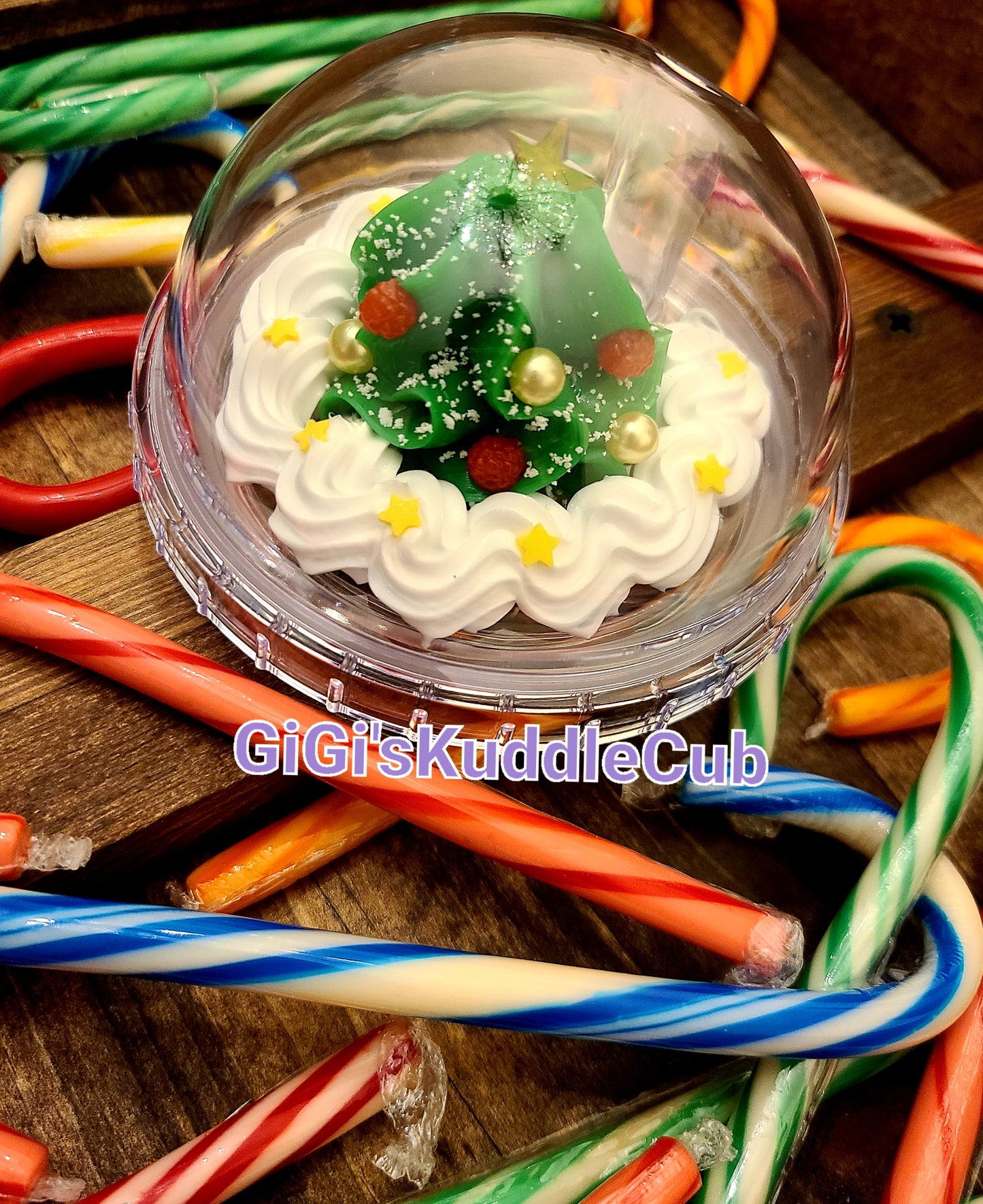 LIMITED EDITION Xmas Tree Double Walled  Dome Lid Crushed Peppermint Vanilla Ice Cream Tumbler Cup With Straw BPA Free 16oz