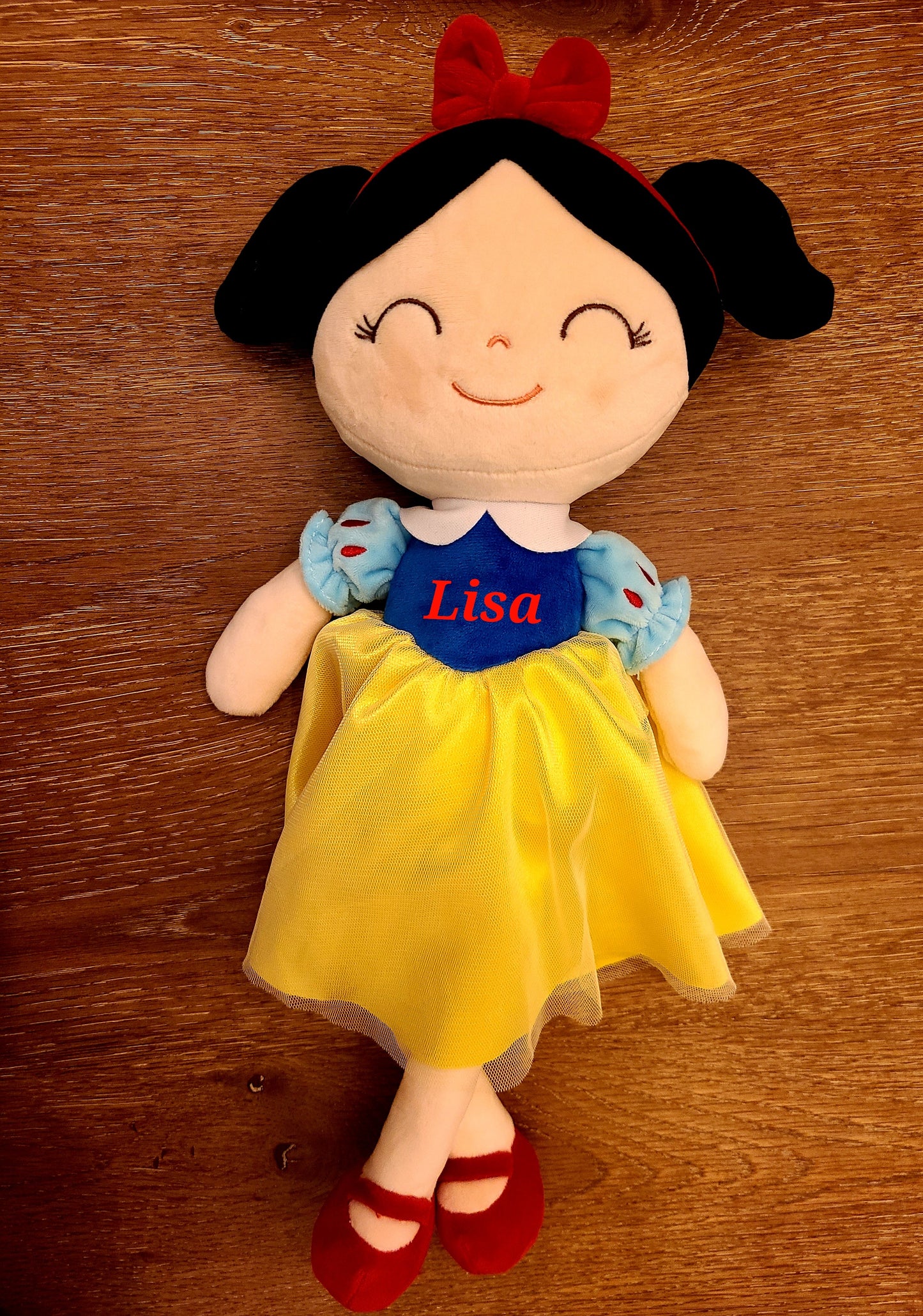 Personalized Soft Rag 15in Snow white Inspired Baby Girl Plush Doll Toy/Handmade Baby Gift Toy/Decor