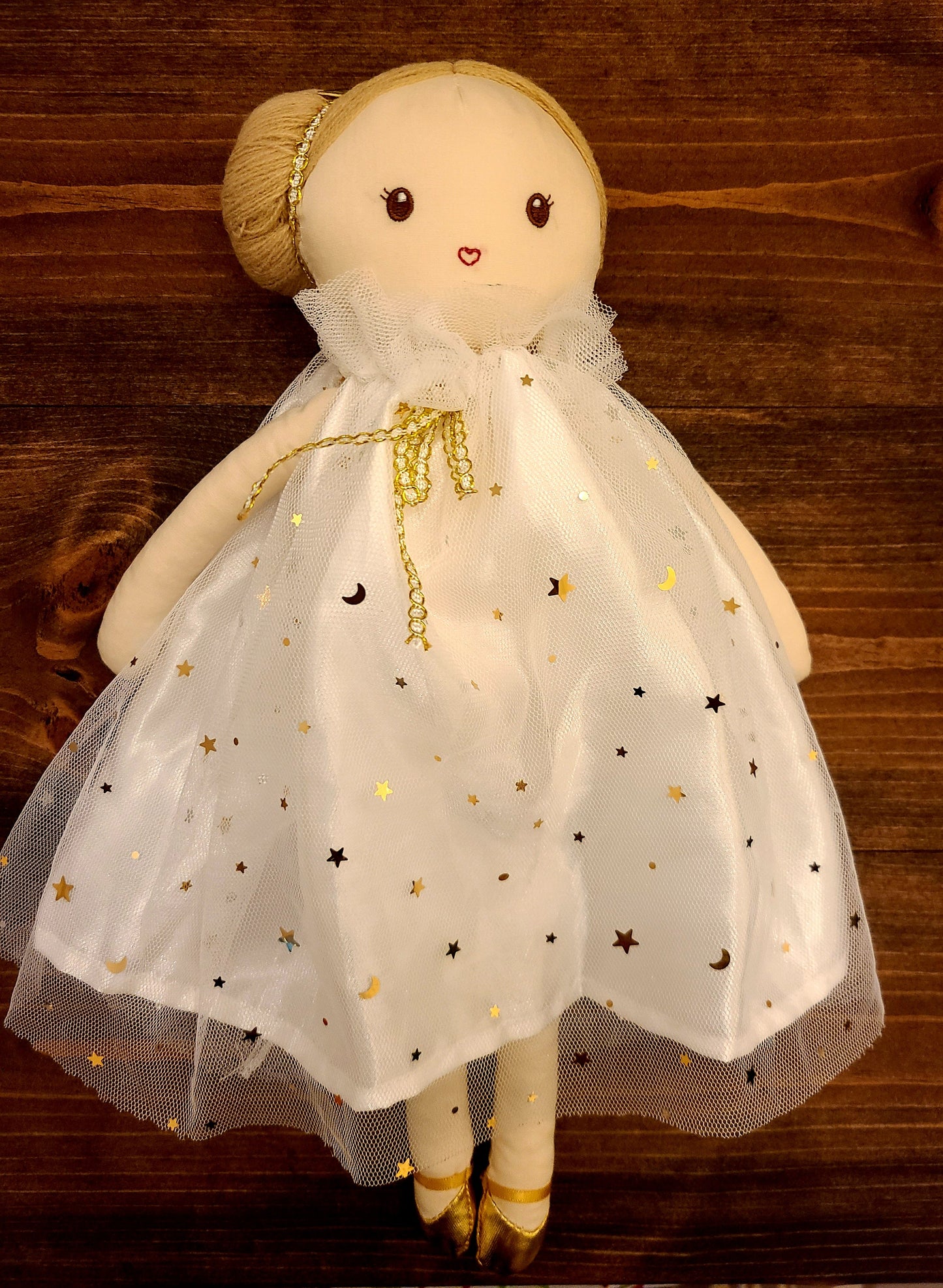 Personalized Soft Rag 13in Baby Girl Ballerina Dressing Dolls Plush Toy/ Decorative Plush Doll/ Handmade Baby Gift Toy