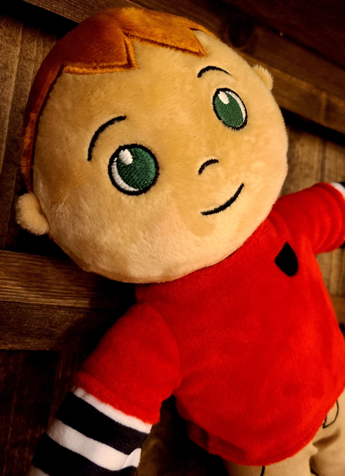 Personalized Yanni The Friendly Ginger Hair Boy Soft 14in   Plush Rag Doll Toy With Khaki Jeans