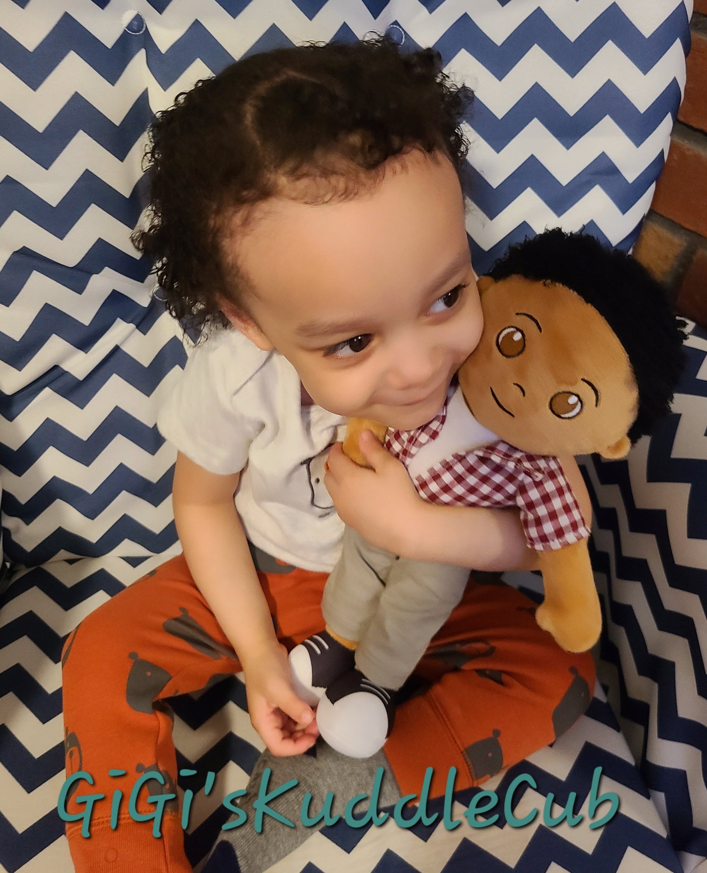 Personalized Bruno The Cool Brown Boy Soft Rag 14in plush Doll Toy