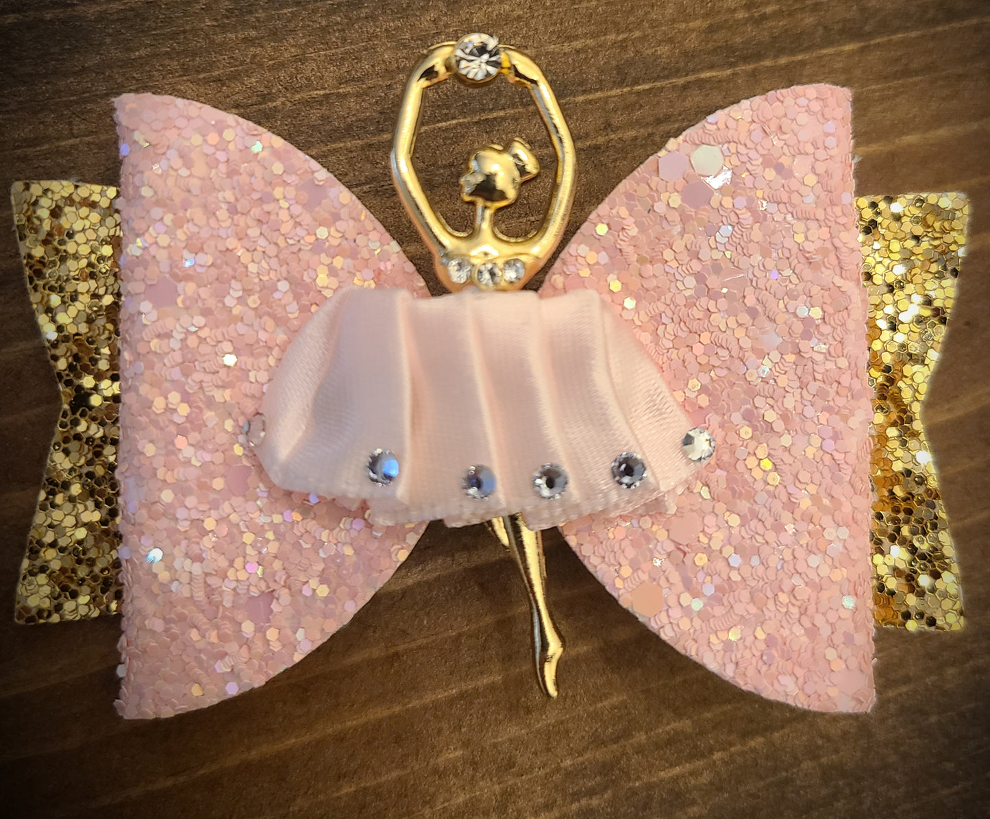 Fashion Ballerina Glitter Bow Hair Clip Hair Accessories For Toddlers, Girls.. (2pcs)