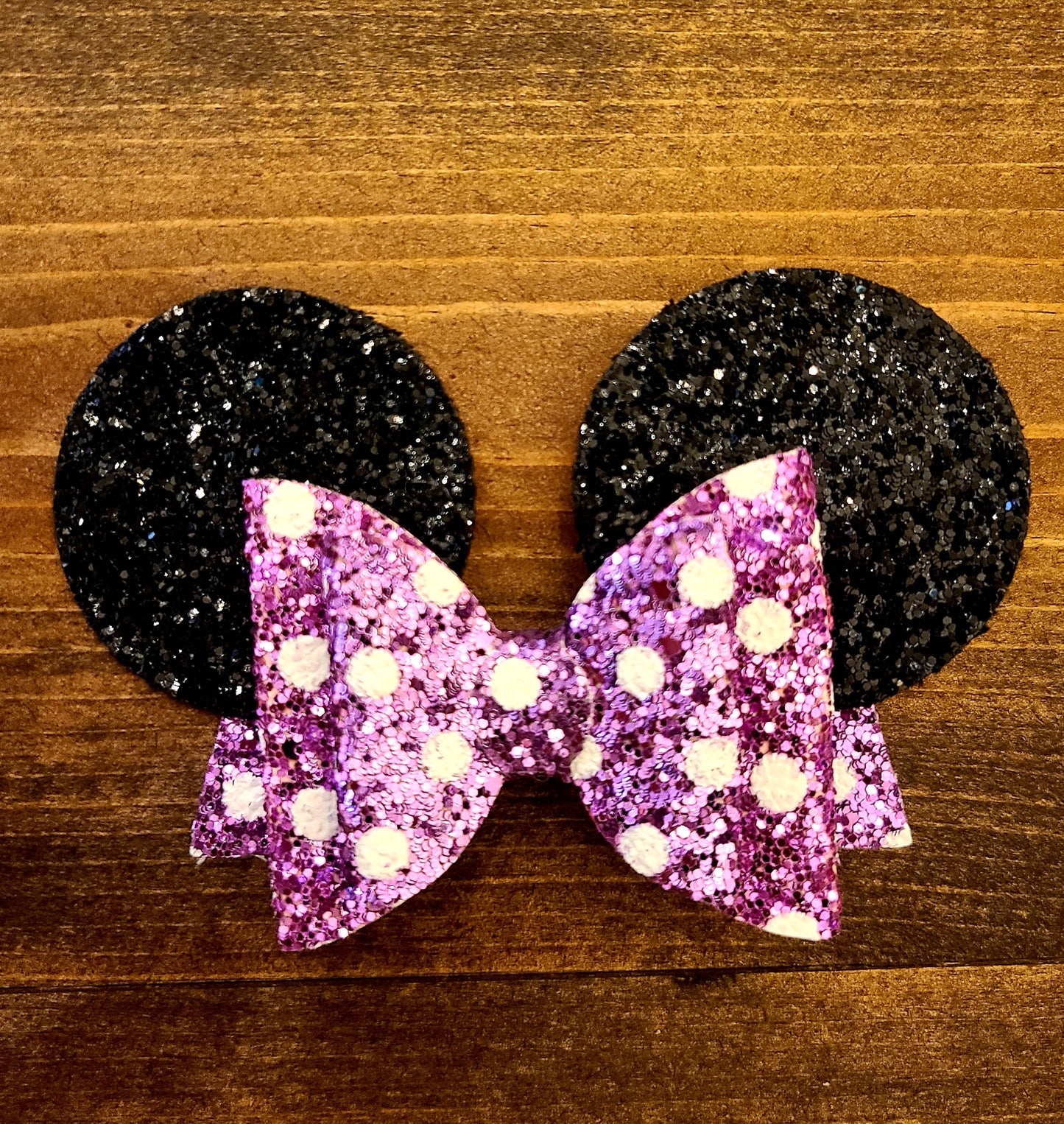Fashion Mouse Ears Glitter Hair Bow Barrette Hair Accessories For Toddlers/Girls (2pcs)