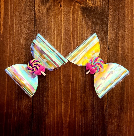 Lollipop HairClip Bow Hair Accesories For Girls/Toddlers (2pcs)