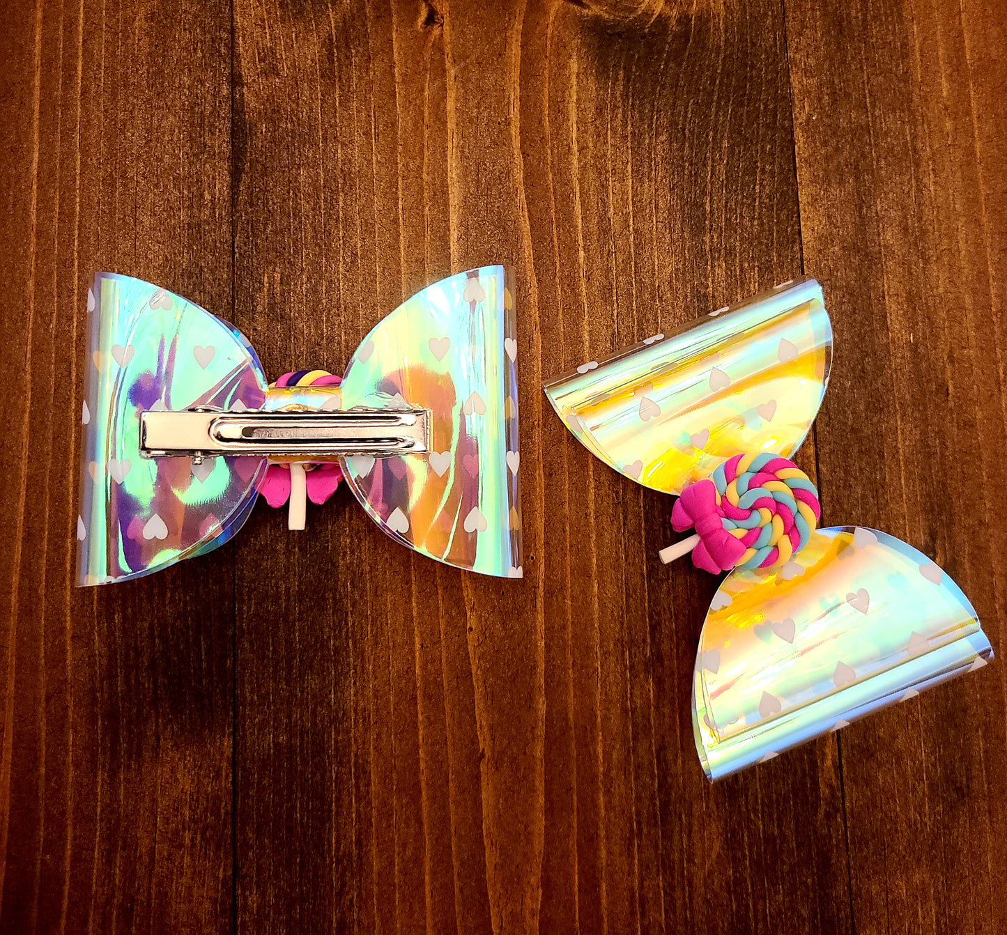 Lollipop HairClip Bow Hair Accesories For Girls/Toddlers (2pcs)