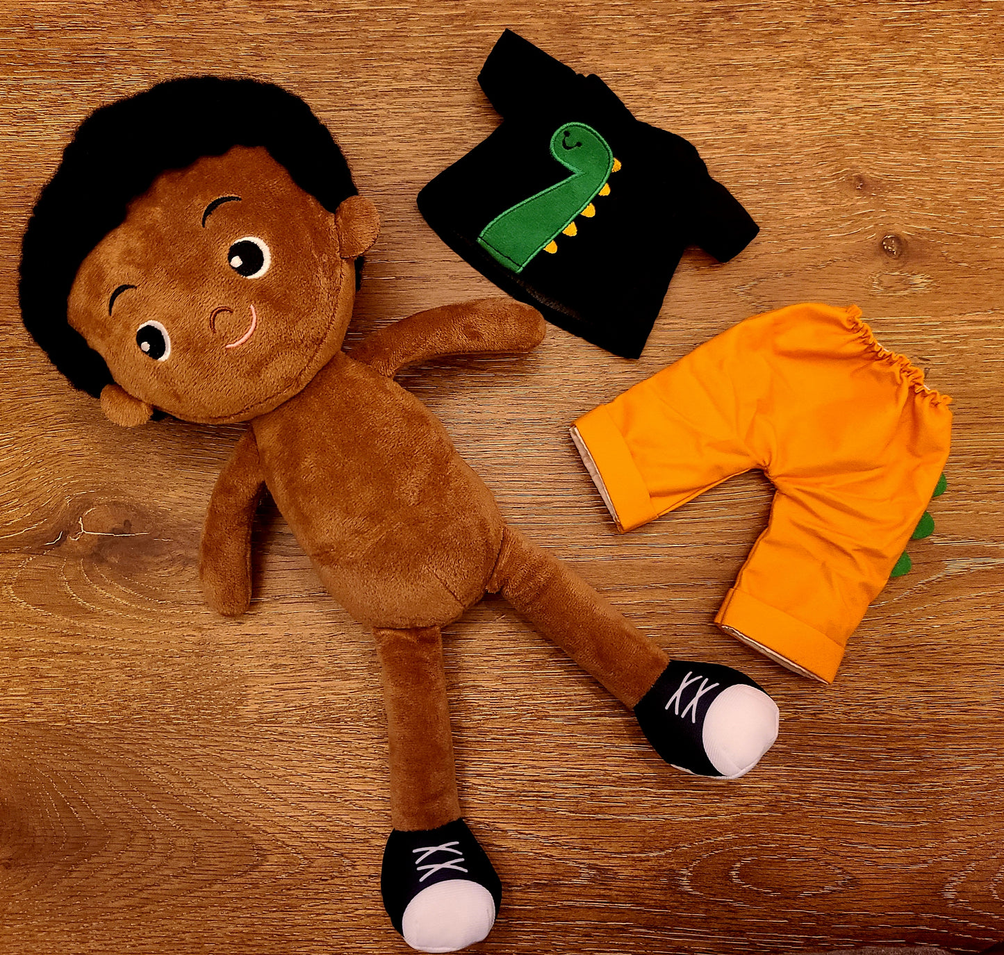 Soft Rag 14in Dino Brown baby boy Plush Doll Toy Baby Gift Toy