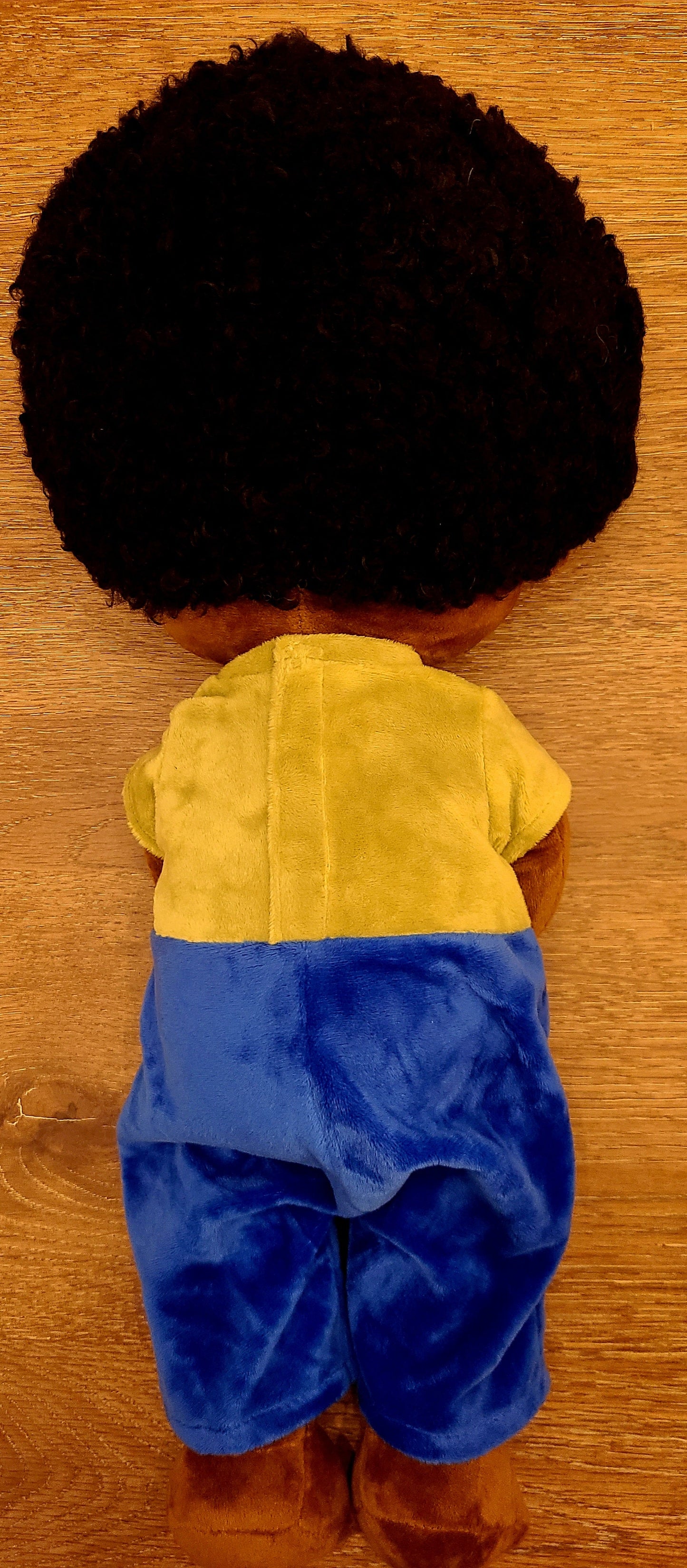 Personalized Soft Rag 19in Brown skin Baby Boy Plush Doll Toy/Handmade Baby Gift Toy