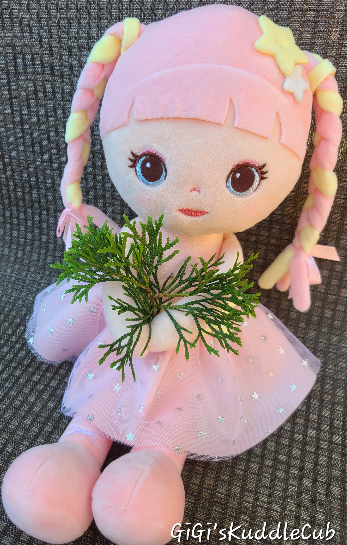 Personalized Soft Rag 16in Star Fairy Baby Girl Plush Doll Toy/ Personalized Baby Gift/Decor/ Handmade Baby Plush Toy
