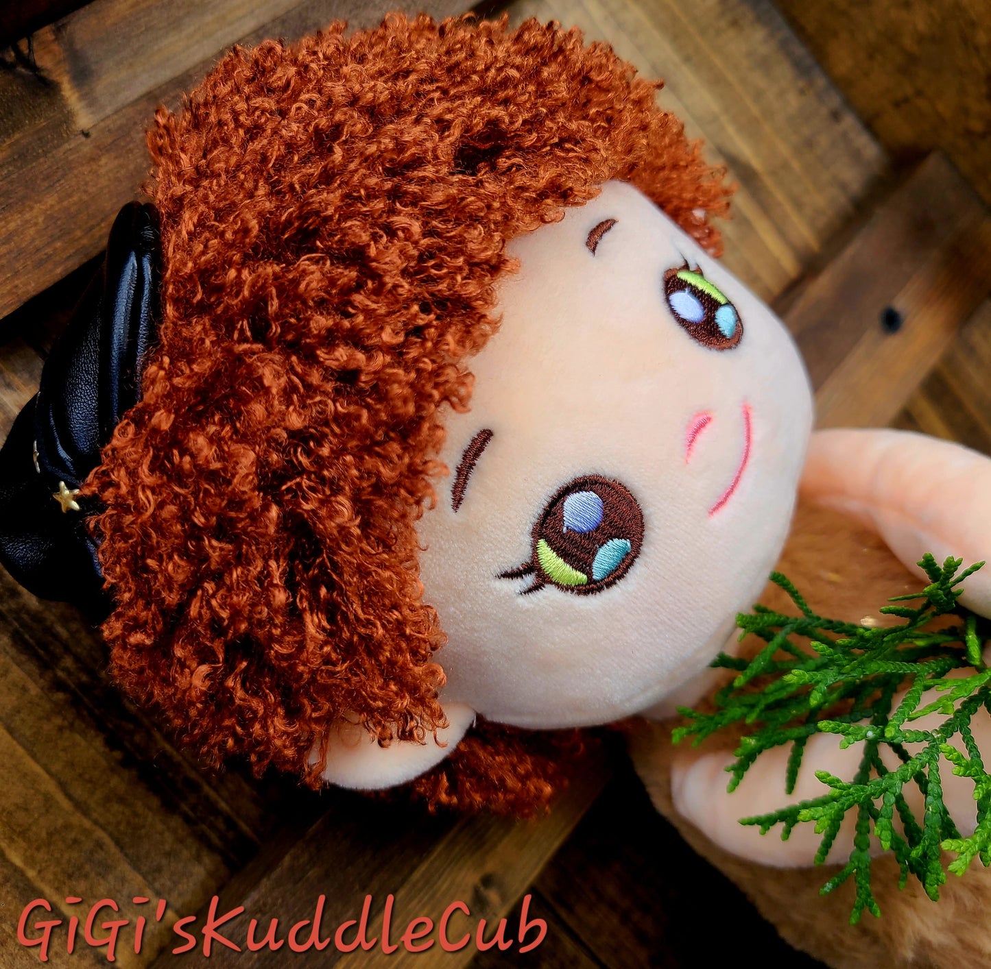 Personalized Soft Plush 15in Curly Red Hair With Cute Hat Rag Doll Plush Toy/ Decor/Handmade Baby Gift Toy
