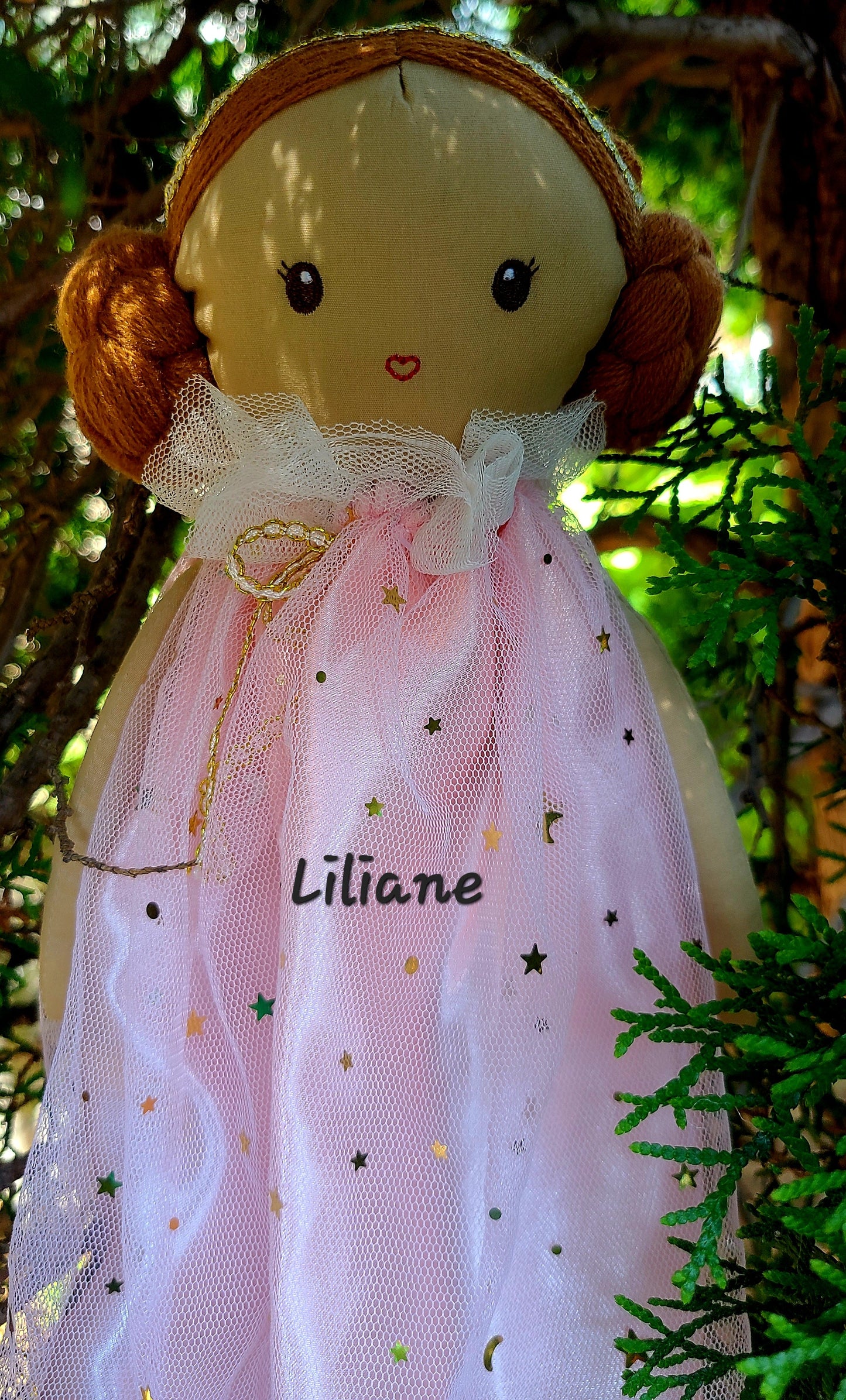 Personalized Soft Rag 13in Tan Skin Baby Girl Ballerina Dressing Dolls Plush Toy/ Decorative Plush Doll/ Handmade Baby Gift Toy