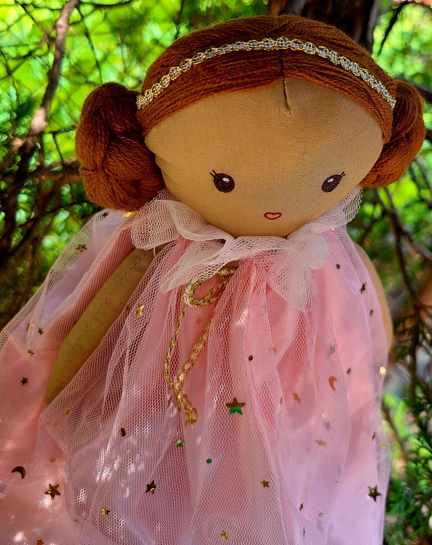 Soft Rag 13in Tan Skin Baby Girl Ballerina Dressing Dolls Plush Toy/ Decorative Plush Doll/ Handmade Baby Gift Toy