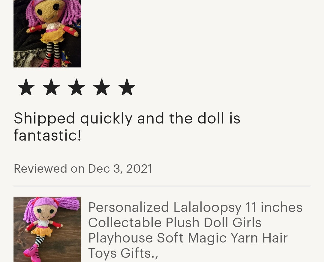 Soft Rag 11in Girls Playhouse Collectable Button Eyes Lalaloopsy Soft Yarn Magic Hair Soft Plush Rag Doll Toy/ MGA/ Collectable Gift