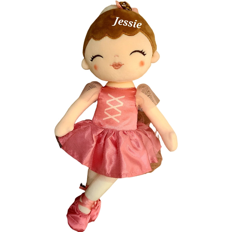 Personalized Soft Rag 15in Ballerina  Dress UP Plush Doll Toy/Handmade Baby Gift Toy